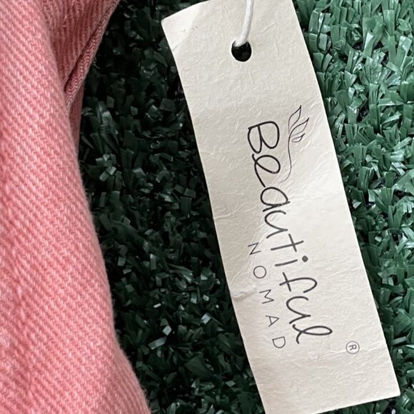 Beautiful Nomad Dress Denim Pink Stretch Straps Zipper Size 2XL Knee - Picture 4 of 14